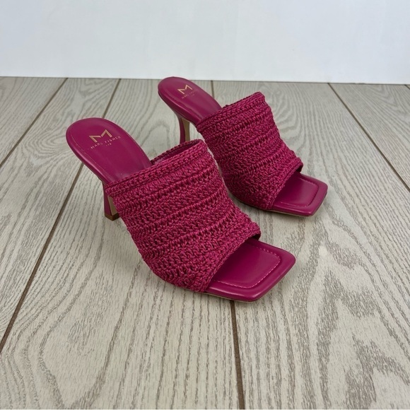 Marc Fisher LTD Women's Dako Woven Sandals 8.5M Medium Pink $140 - Picture 1 of 8